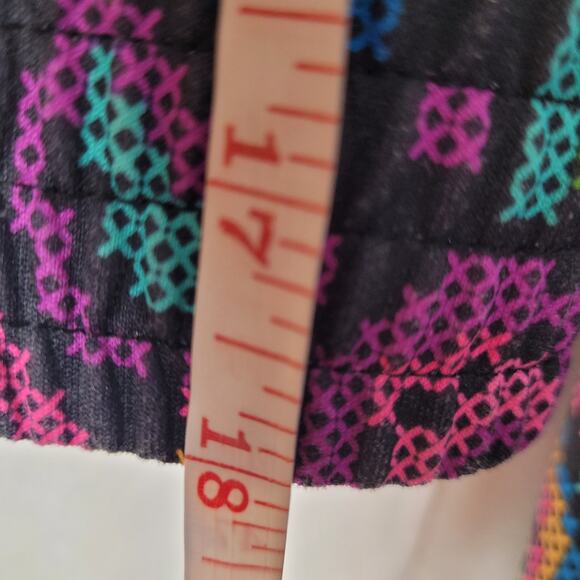 Nike black and multi color pixelated floral cropped full zip track jacket small - Picture 8 of 8